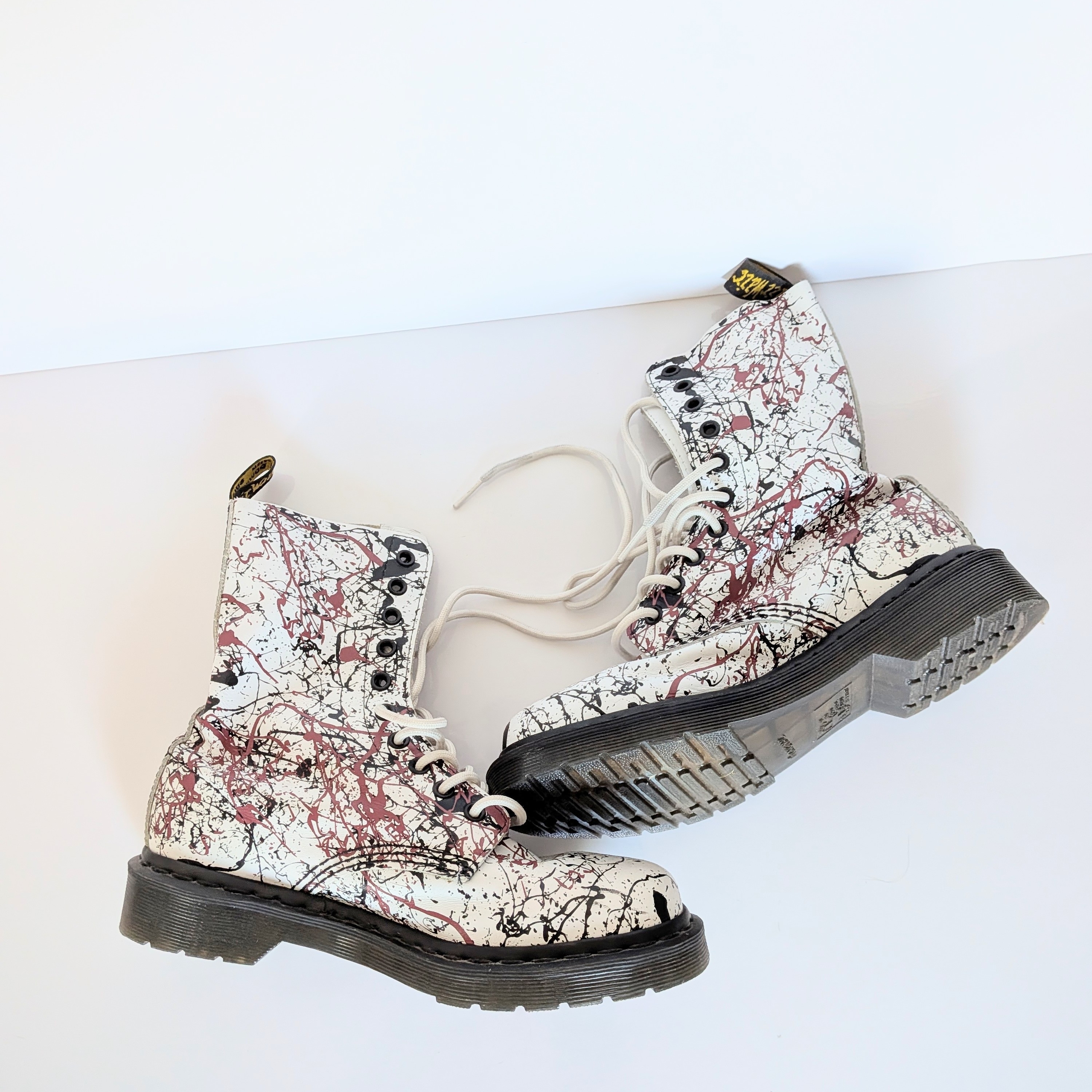 Dr. Martens Women's White And Black Boots